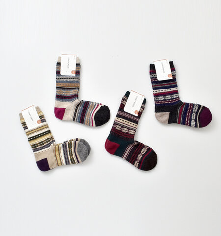 COMFY HOUSE|ジャガードウール クルー ソックス 靴下 chl132cr1