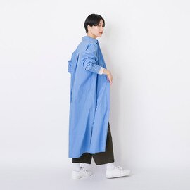 STAMP AND DIARY｜パラシュートクロス ロングシャツワンピース