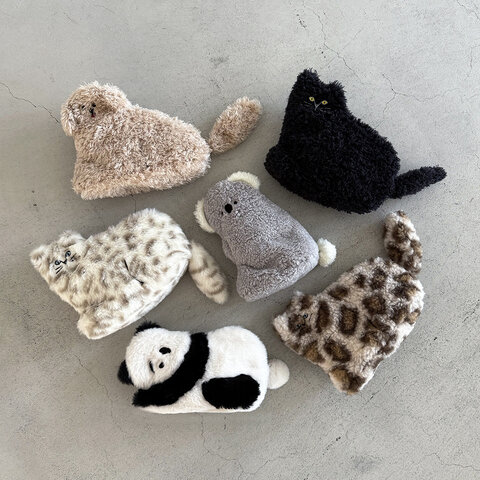 fam|8/27入荷予定【ノベルティ対象】犬・ねこ・パンダ・コアラ ぬいぐるみみたいなチャミーポーチ / ギフト