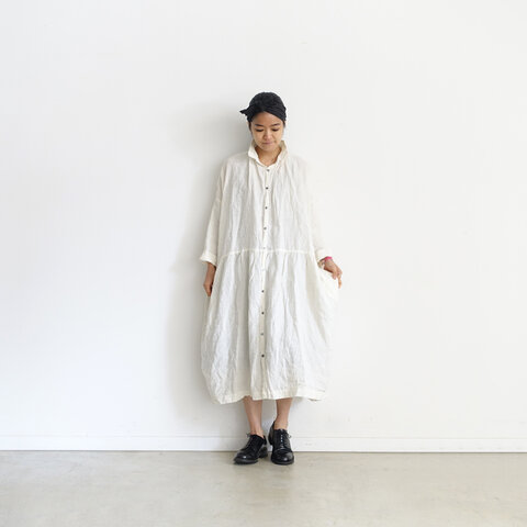 ichi Antiquites|Color Linen Shirt Dress