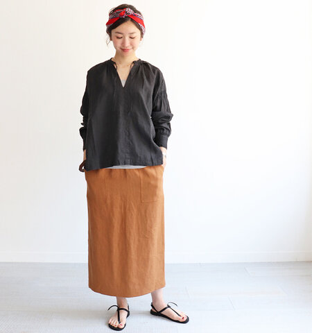 ORDINARY FITS|FLORIST BLOUSE -LINEN