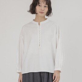 TUTIE.|コットンムジ起毛ブラウス/トップス・ブラウス・ボリュームスリーブ・コットン・綿・長袖シャツ