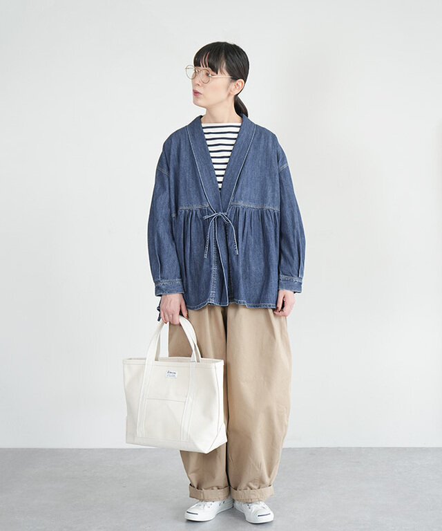 身長:165cm / カラー:08.グレーシャンブレー / サイズ:F