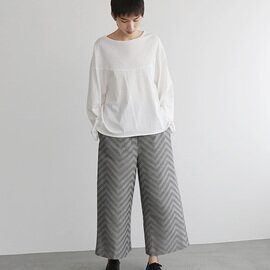 Mochi｜Jacquard wide pants [mo-pt-03/green grey]