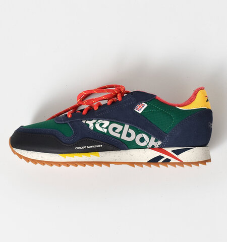 Reebok|スエード×ナイロンクラシックレザースニーカー“CL LEATHER RIPPLE MU” cl-lthr-ripple-yn