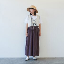 yuni｜キュプラコットンスラブ製品染　ギャザースカート 1701SK005241
