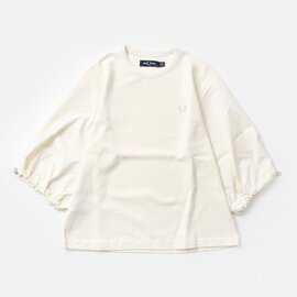 FRED PERRY｜コットン ギャザー スリーブ ピケ Tシャツ “Gathered Sleeve Pique T-Shirt” g7133-kk