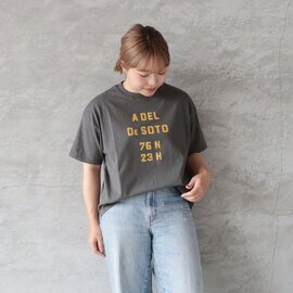 BLUE LAKE MARKET|アメリカンドライ天竺ヘムラウンドプリントTシャツ A DEL DE SOTO