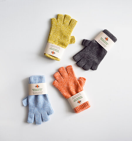 WILLIAM BRUNTON|aranciato別注 カシミヤ フィンガーレス グローブ 手袋 wb-13