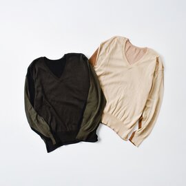 beautiful people|スーピマコットン 4way ニット プルオーバー “Flip protained cotton pullover” 1545210004-kk