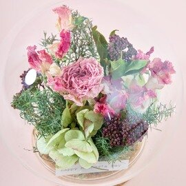 土と風の植物園|母の日を彩る、ドライフラワーのテラリウム<まごころ>