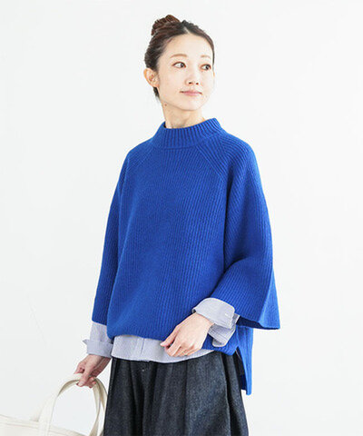 prit|【30%OFF】2/18ウール7G片畦編み 7分ビッグスリーブプルオーバー ニット p905106