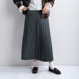 NOMBRE IMPAIR|シャンブレートロ プリーツコンビスカート 01-1-05-202-6-2