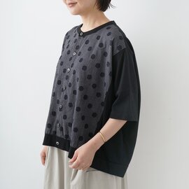 grin|DOTジャガードストライプ ボックスカーディガン | 8263C-008
