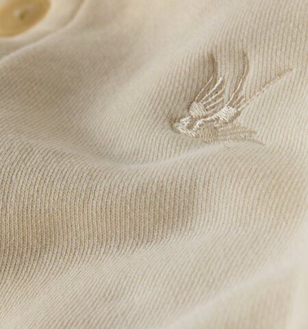 RHODOLIRION｜コットン ロングスリーブ ヴィンテージ ポロ スウェットシャツ “Polo Sweatshirt” or773-mn