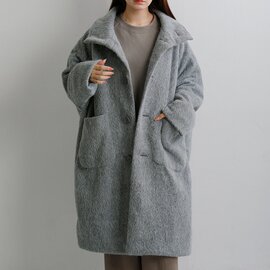COGTHEBIGSMOKE|アルパカジャガードシャギー スタンドカラーコート MARILYN COAT 15802-265-1306-1