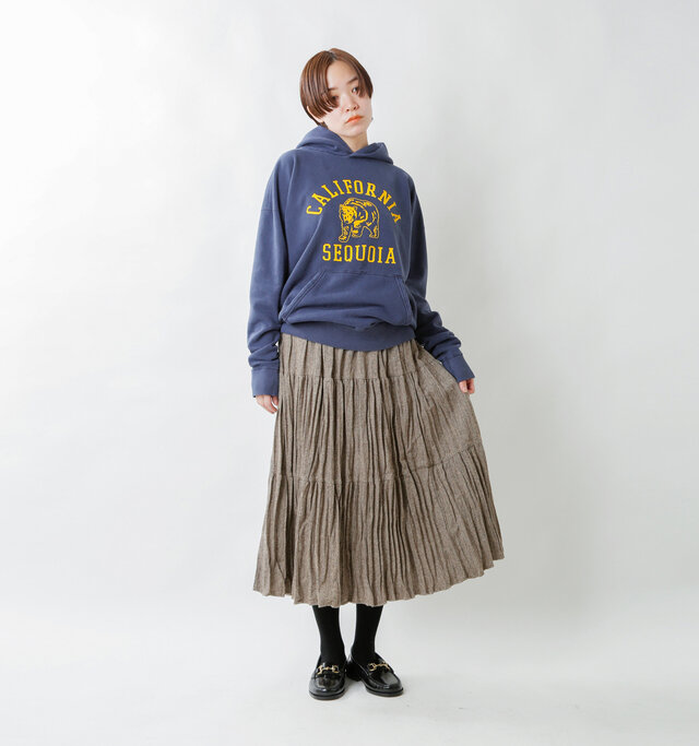 model saku:163cm / 43kg
color : herringbone brown / size : S