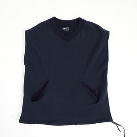 Mochi｜v-neck vest [navy]