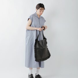 Sisii｜レザー フリル トート バッグ “frill tote bag” 100-027-ms ギフト 贈り物