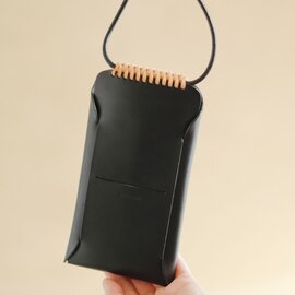 KAMARO’AN｜ベジタブルタンニンレザー アイフォン ポーチ “Woven iphone Pouch” woveniphonepouch-tr