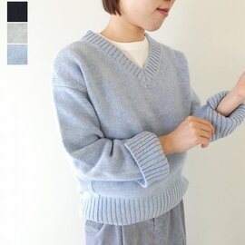 MACPHEE|ラムカシミヤ Vネックプルオーバー(12-02-44-02705)