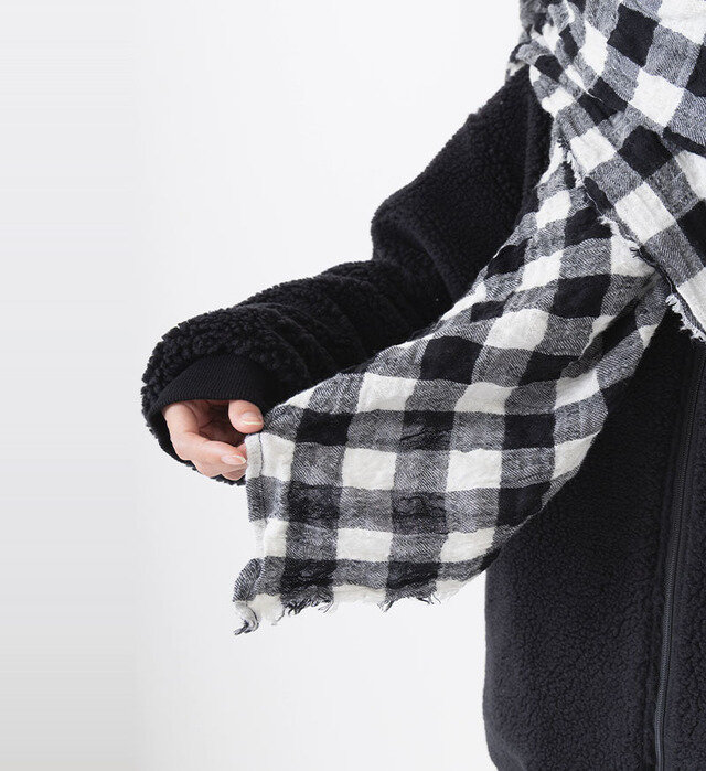 color : WHT×BLK , model : 162cm