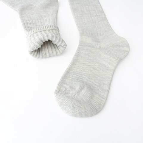 WHITE MAILS｜MIDDLE GAUGE PAPER WIDE RIB SOCKS【UNISEX】【ギフト】