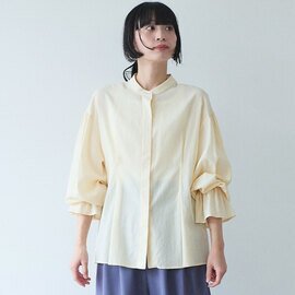 yuni|hightwist cotton gather sleeves ブラウス 1701BL022261