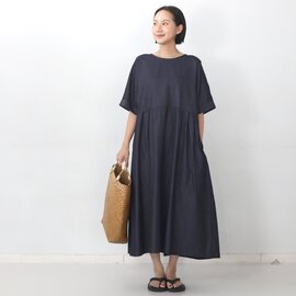 UNIVERSAL TISSU|前後どちらを前にしても着られる2WAY仕様 5.4ozデニム 2WAYノーカラーワンピース kurashisha