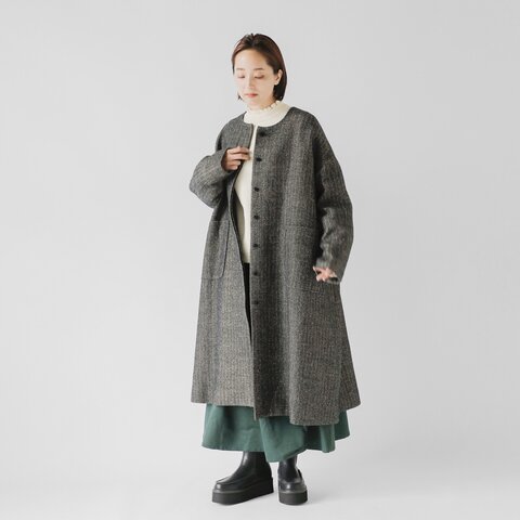 MAGALI|ウール リネン ヘリンボーン コート ct07-ms