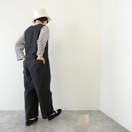 prit|コットンリネンライトバックサテンオールインワン(71603)