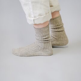 ORGANIC GARDEN｜スーピマ綿×ヤク ローゲージ リブソックス 靴下 8-0042-tr 母の日 ギフト