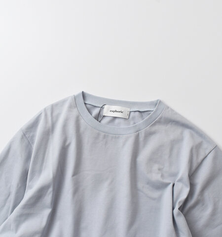 euphoric'｜コットンジャージー サイドボタン Tシャツ eu-ct3107-ms