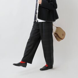 Traditional Weatherwear｜T/Wツイル チェック ワイド ストレート パンツ “DRESS WIDE STRAIGHT PT” l232osfpt0301tl-yh