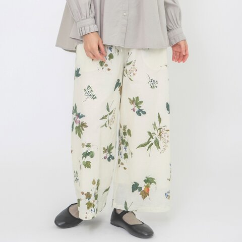 TUTIE.|コットンリネンボタニカルプリントパンツ