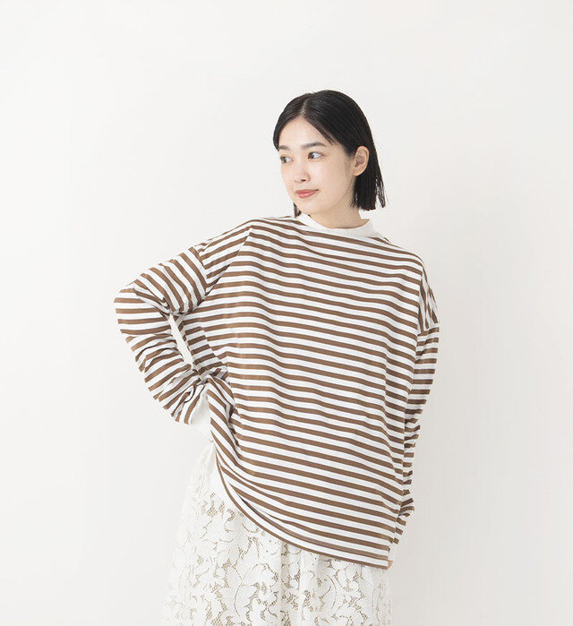 color : BROWN BORDER , model : 162cm