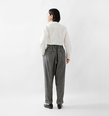 RYU｜コットン ツイード 2タック ワイド スラックス “cotton tweed slacks” a2322-yo