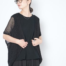 CYNICAL|テープヤーンすかし柄カーディガン メッシュカーディガン トップス 612-95066