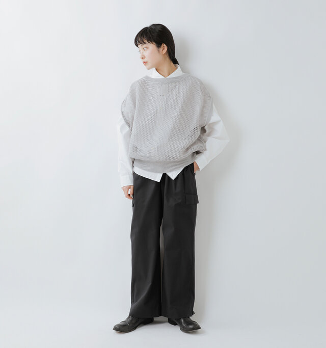 model mariko：162cm / 47kg 
color : dark gray / size : 1