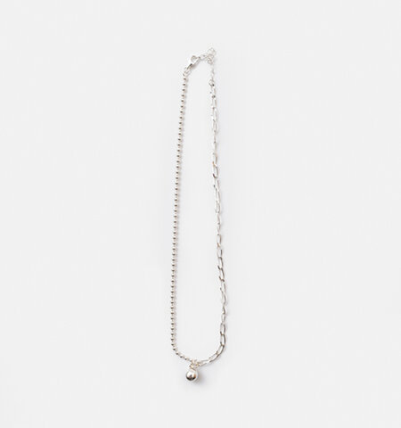 AURA｜シルバー925 アシンメトリー ボール ネックレス“asymmetry ball necklace” a-n013-yo ギフト 贈り物
