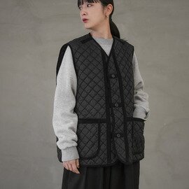 FIR MUM|FLIRBL チヂミキルトシュリンクキルトライナーベスト レディース アウター sn-fr1702vt