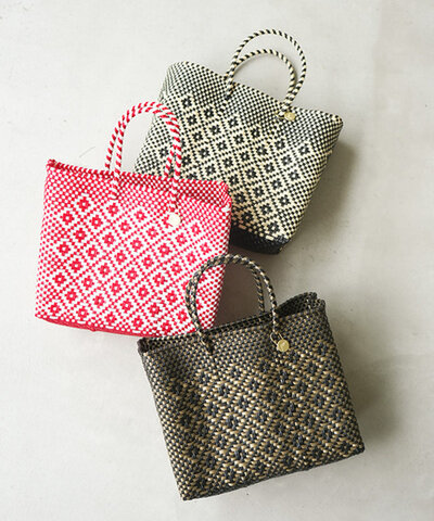 Letra|MERCADO BAG ROMBO (XS)メルカドバッグロンボ マルシェバッグ かごバッグ 610720420 610720436 610720448