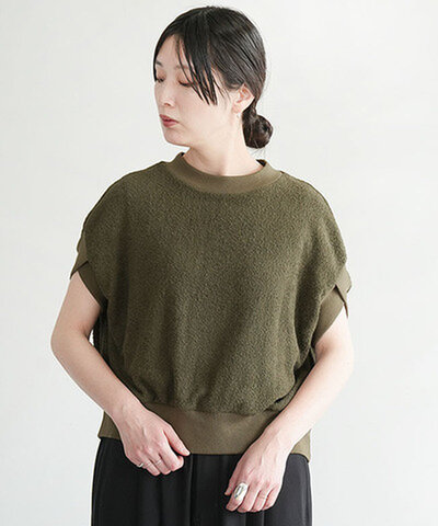 SI-HIRAI|DOUBLE PILE KNIT ROUND P/O ダブルパイルニットラウンドプルオーバー レディース トップス chss26-4912
