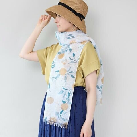 linen|抗菌・防臭加工・UVカット チクチクしない麻ストール