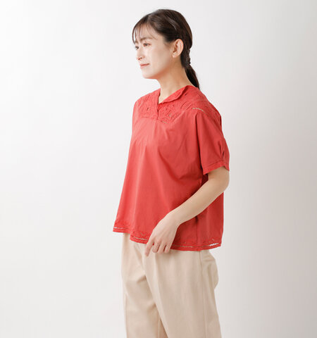 NOMBRE IMPAIR|コットン インドネシア刺繍 ワイド ブラウス 01-1-06-204-3-1-fn