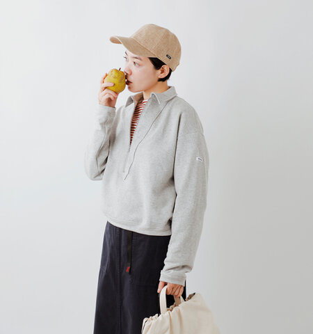 ORCIVAL|ミニ フレンチテリー ジップ プルオーバー or-c0235maz-ms