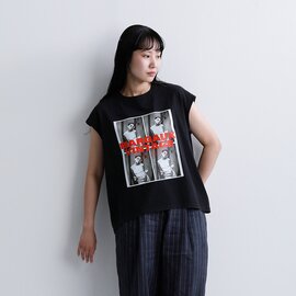MARGAUX VINTAGE|コットン 転写プリント ノースリーブ Tシャツ mgct-26074-s