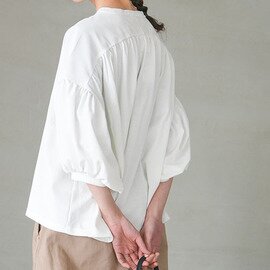 &FIELD|クアトロセブンカノコ ボリュームスリーブ カットソー Tシャツ トップス レディース UVカット 吸水速乾 鹿の子 and-bs