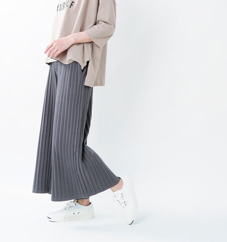 mao made|コットンプリーツニットパンツ 041109o-mm