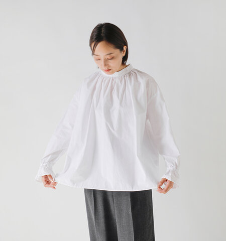 DIARIES|コットンタイプライター ギャザー ブラウス s62501-mn
